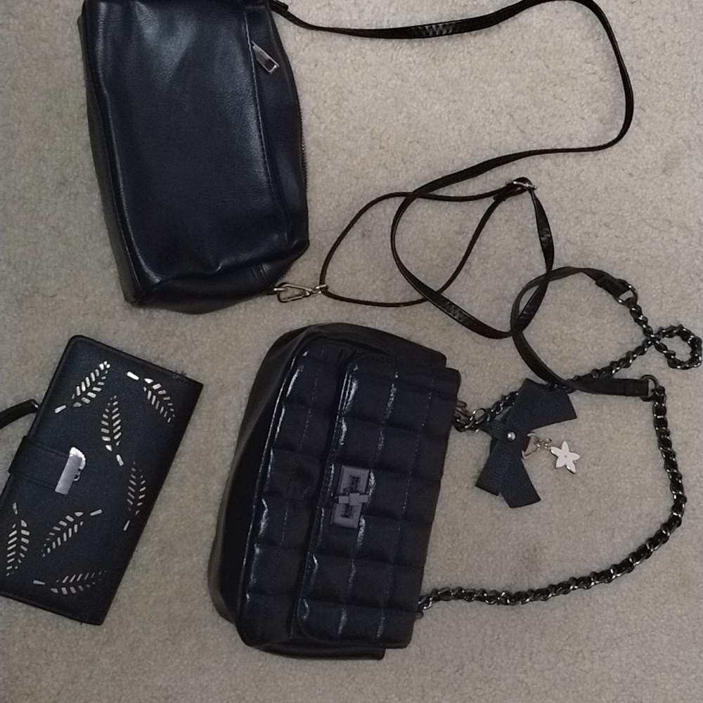 Elegant Black Women's Handbag Set